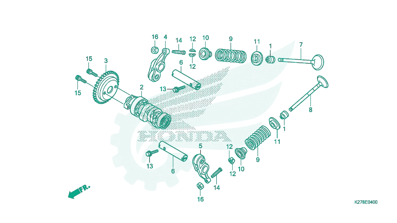 BỘ PHỤ TÙNG E - 4 CATALOGUE TRỤC CAM – XU PÁP HONDA AIR BLADE 125 (12 / 2012 - 11 / 2015)