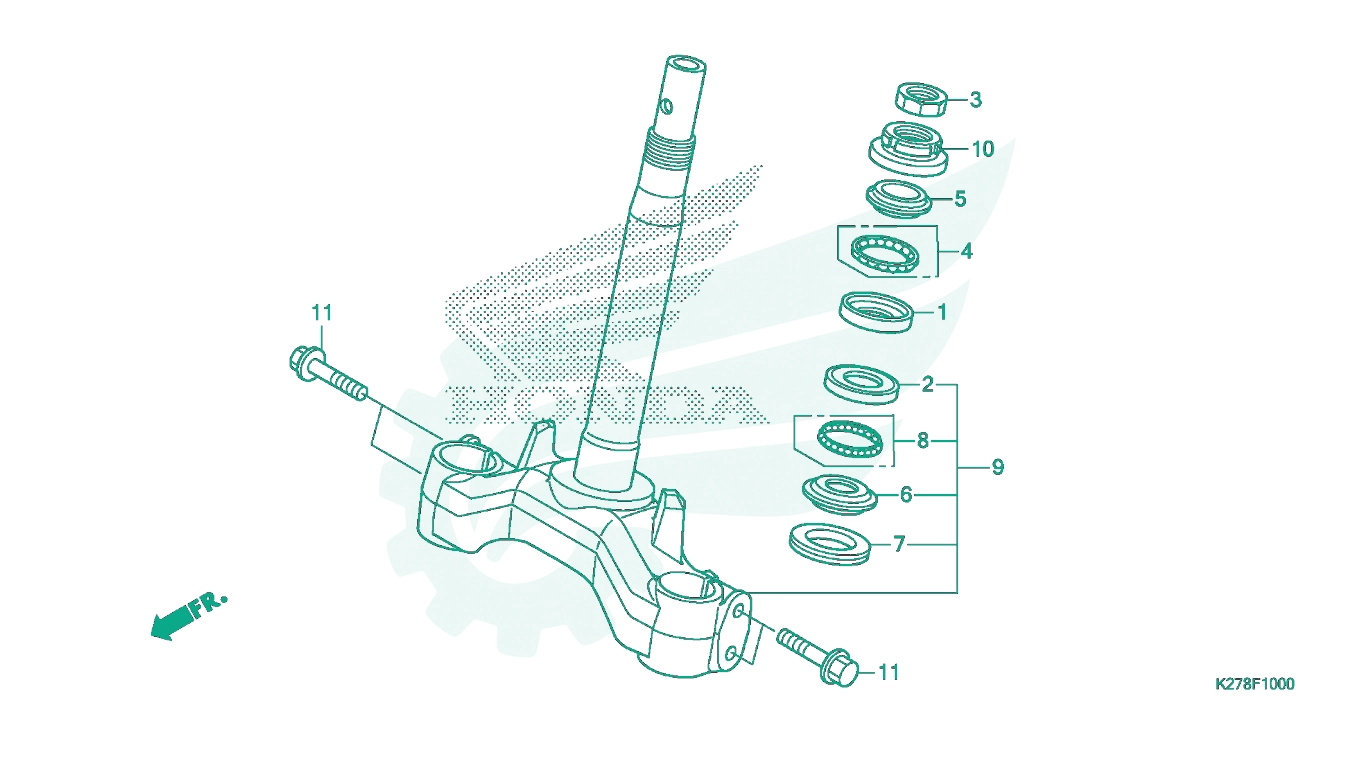 BỘ PHỤ TÙNG F - 10 CATALOGUE CỔ LÁI HONDA AIR BLADE 125 (12 / 2012 - 11 / 2015)