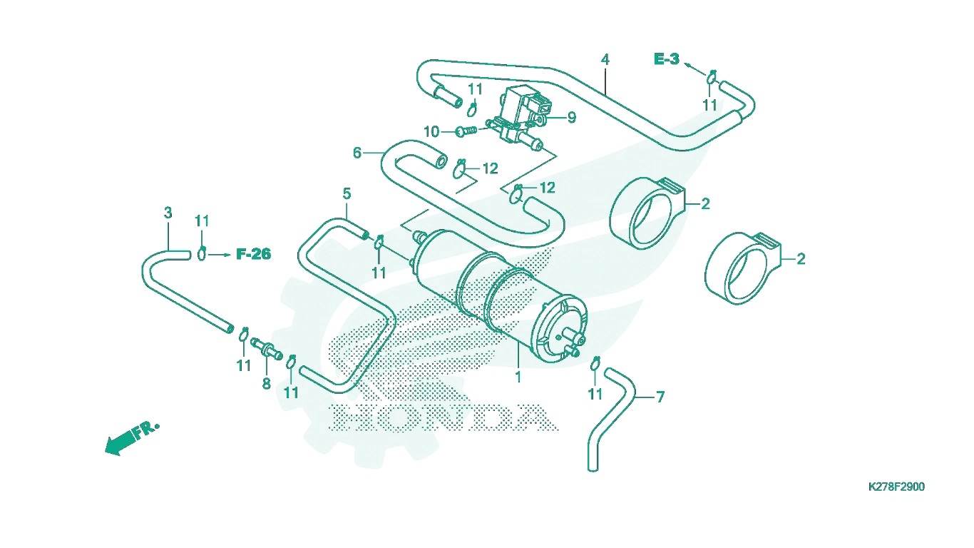 BỘ PHỤ TÙNG F - 29 CATALOGUE HỘP LỌC KHÍ BÌNH XĂNG HONDA AIR BLADE 125 (12 / 2012 - 11 / 2015)