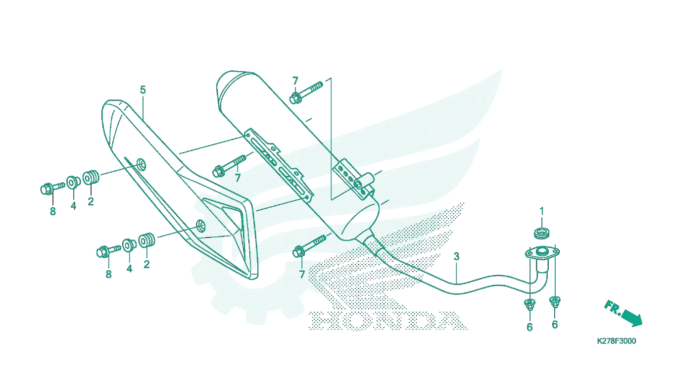 BỘ PHỤ TÙNG F - 30 CATALOGUE ỐNG XẢ HONDA AIR BLADE 125 (12 / 2012 - 11 / 2015)