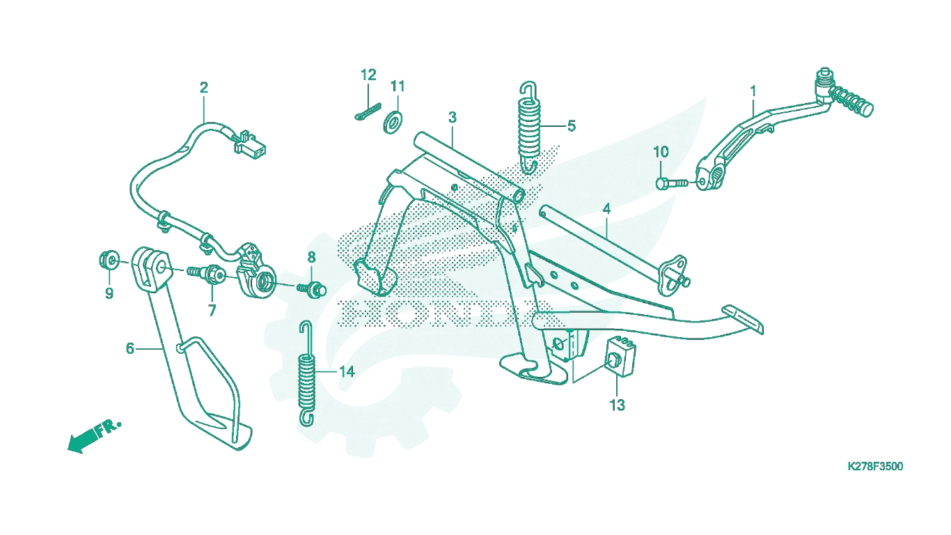 BỘ PHỤ TÙNG F - 35 CATALOGUE CHÂN CHỐNG – CẦN KHỞI ĐỘNG HONDA AIR BLADE 125 (12 / 2012 - 11 / 2015)