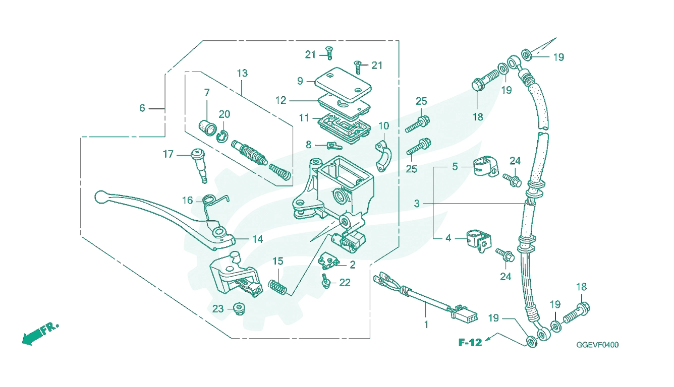 BỘ PHỤ TÙNG F - 4 CATALOGUE DÂY ĐIỆN CÔNG TẮC ĐÈN PHANH TRƯỚC HONDA LEAD 110 (01 / 2009 - 03 / 2013)