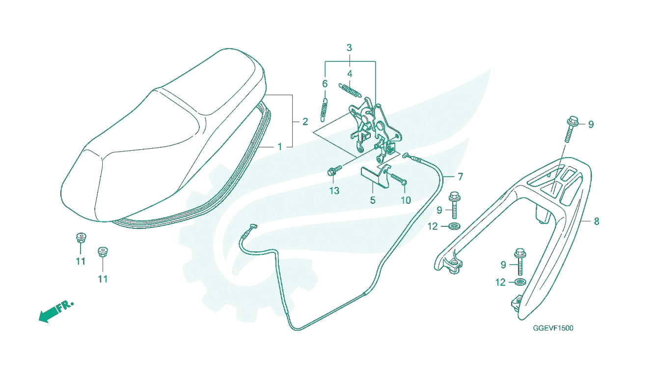 BỘ PHỤ TÙNG F - 15 CATALOGUE YÊN XE HONDA LEAD 110 (01 / 2009 - 03 / 2013)