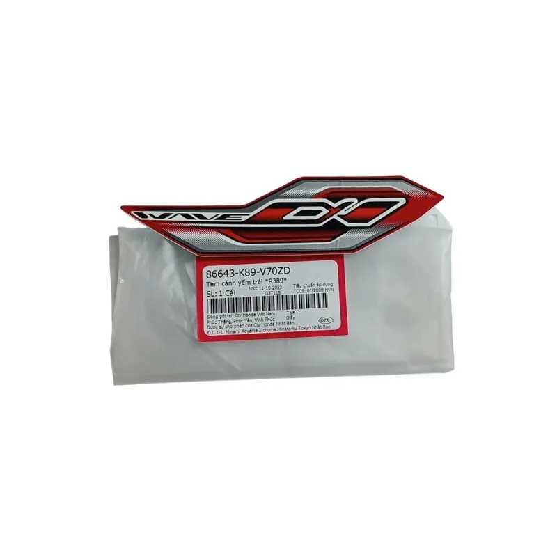 86643K89V70ZD - Tem Cánh Yếm Trái *R389* Wave Alpha 110 ( 2024 )