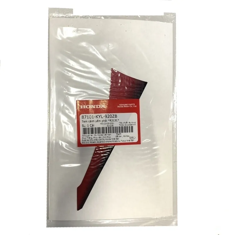 87101KYL920ZB - Tem Cánh Yếm Phải *R313C* Future