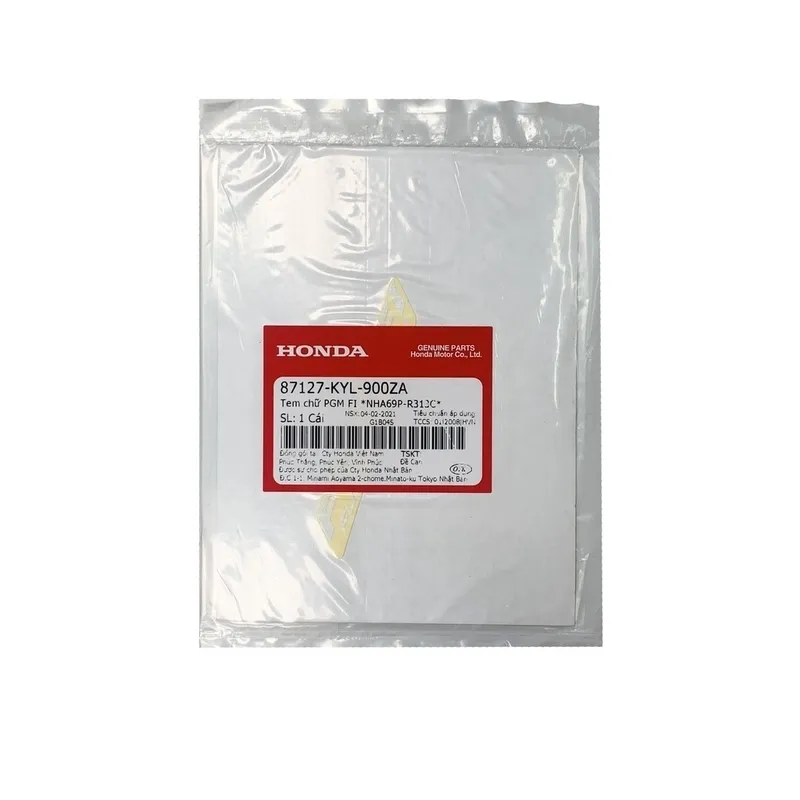 87127-KYL-900ZA | Tem chữ PGM FI *NHA69P-R313C*