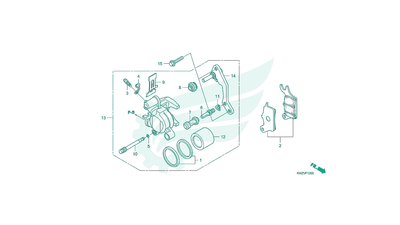 BỘ PHỤ TÙNG F - 12 CATALOGUE CỤM HEO PHANH TRƯỚC HONDA WAVE RSX FI AT